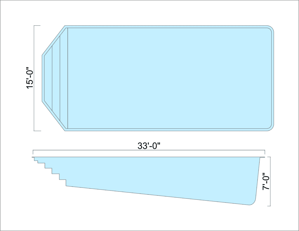 Duchess Pool Style Dimensions